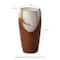 Glitzhome® 29.25" LED Sand Beige & Brown Ceramic Pot Outdoor Floor Fountain